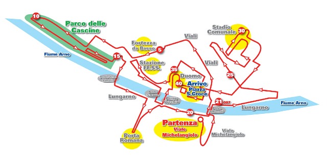 Le nouveau parcours du Marathon de Florence 2010 !