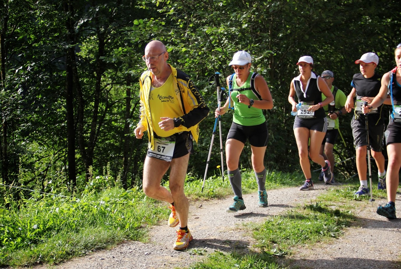 En plein effort entre Taninges et  le Praz de Lys