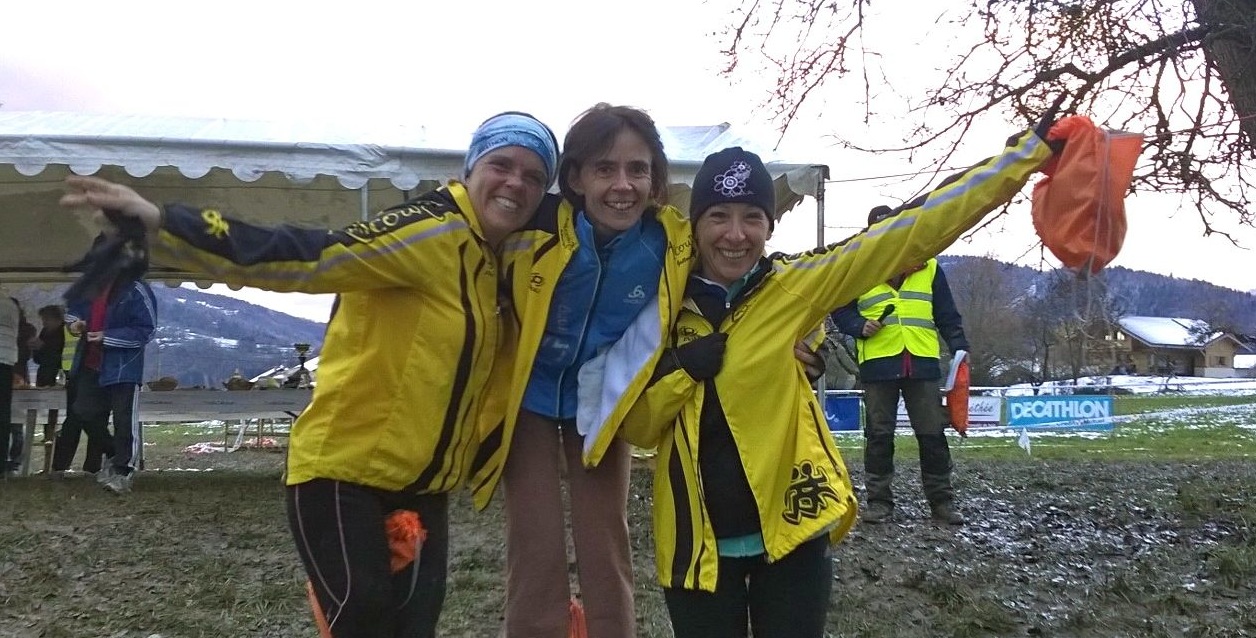 Podium 100% Amicoursiennes au cross des bûches !