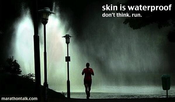 Courir sous la pluie