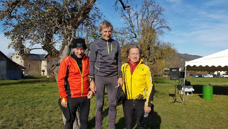 Jean-Claude sur le podium au cross des bûches