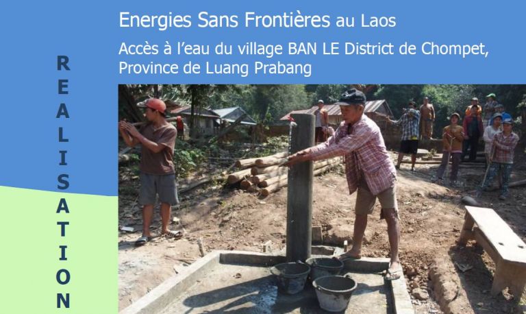 Accès à l’eau du village BAN LE au LAOS avec Energies Sans Frontières & Les 6 Heures d’Ambilly