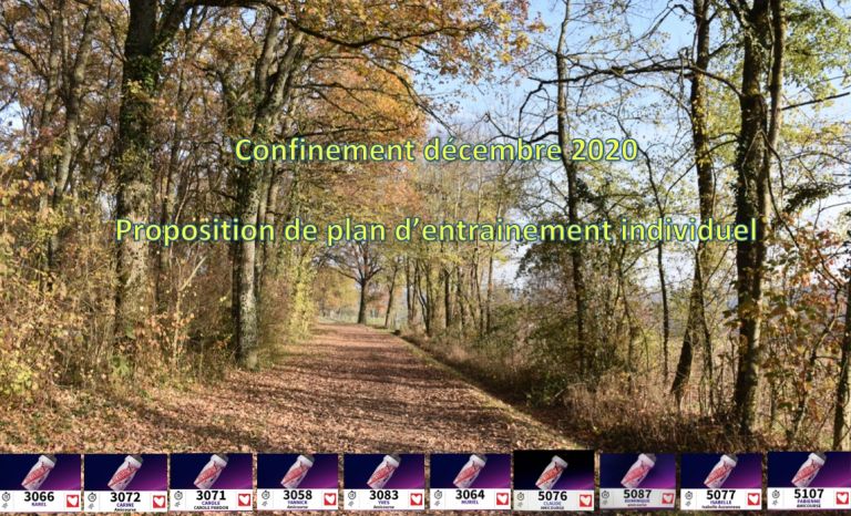 Confinement décembre 2020, plan entrainement individuel